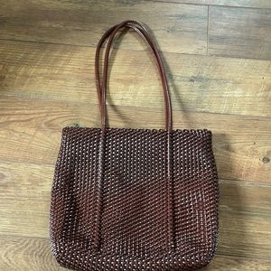Fake Leather Shoulder Bag